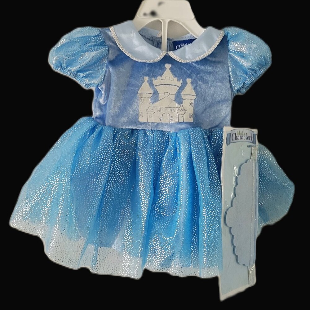 What a Character! Disney Baby Cinderella Dress with Foam Tiara 3 to 6 Months